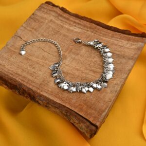 Women's and girls' love silver tone anklet bracelet A Sign of Love and Fashion