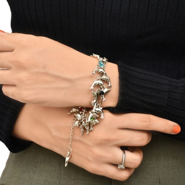 A Unique Designs Combo Pack of Oxidized Bracelets and Earrings - Image 5