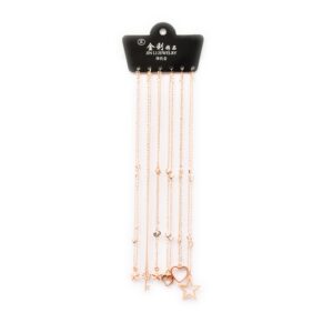 Jewels Rose Gold Silver-Plated Six-Piece Layered Necklace Set for Ladies and Girls