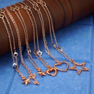 Multi-Bracelet Set with Star, Love, and Key in Chic Gold