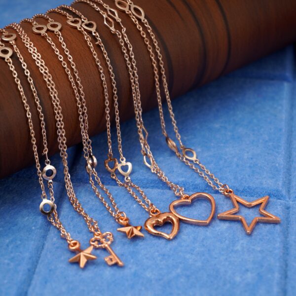 Multi-Bracelet Set with Star, Love, and Key in Chic Gold