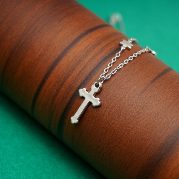 Stylish Silver Multi-Bracelet Set with Star, Love, and Key & lock - Image 2
